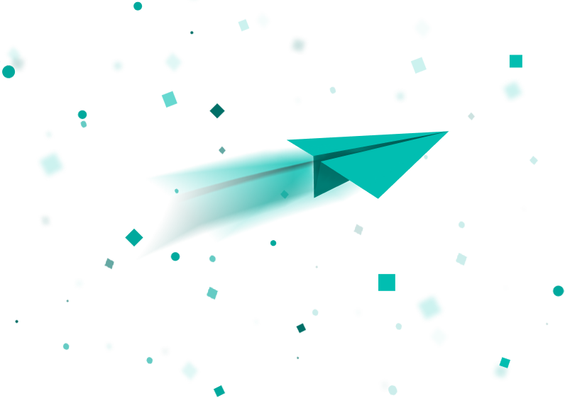 Green paper airplane 