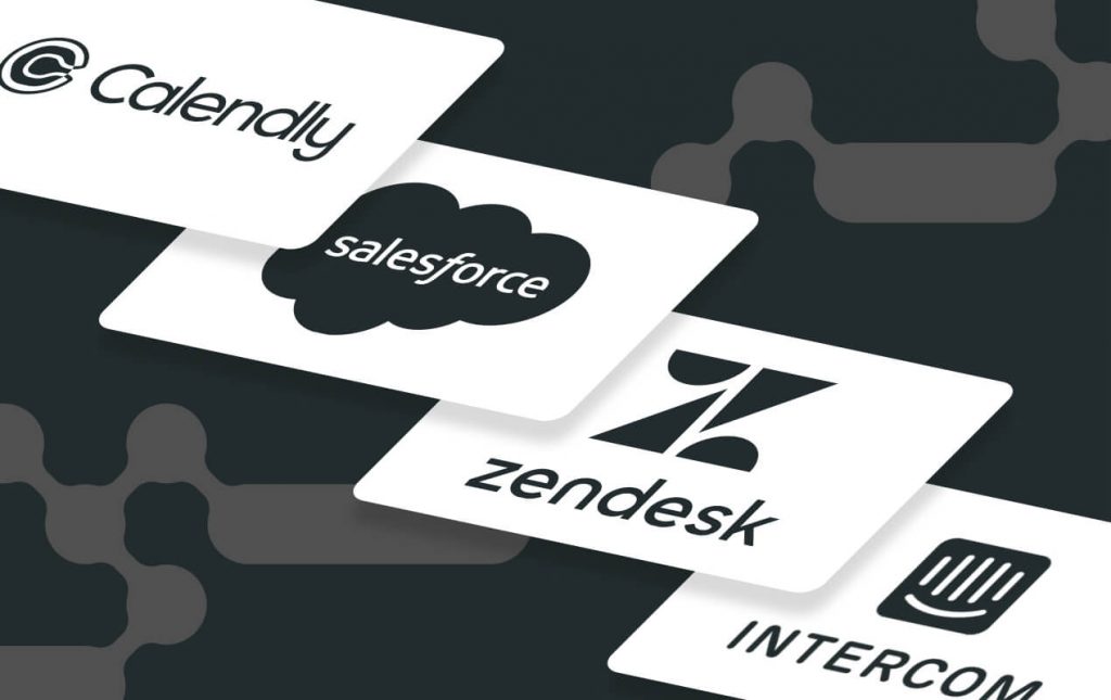 Tech stack including Calendly, Salesforce, Zendesk, and Intercom